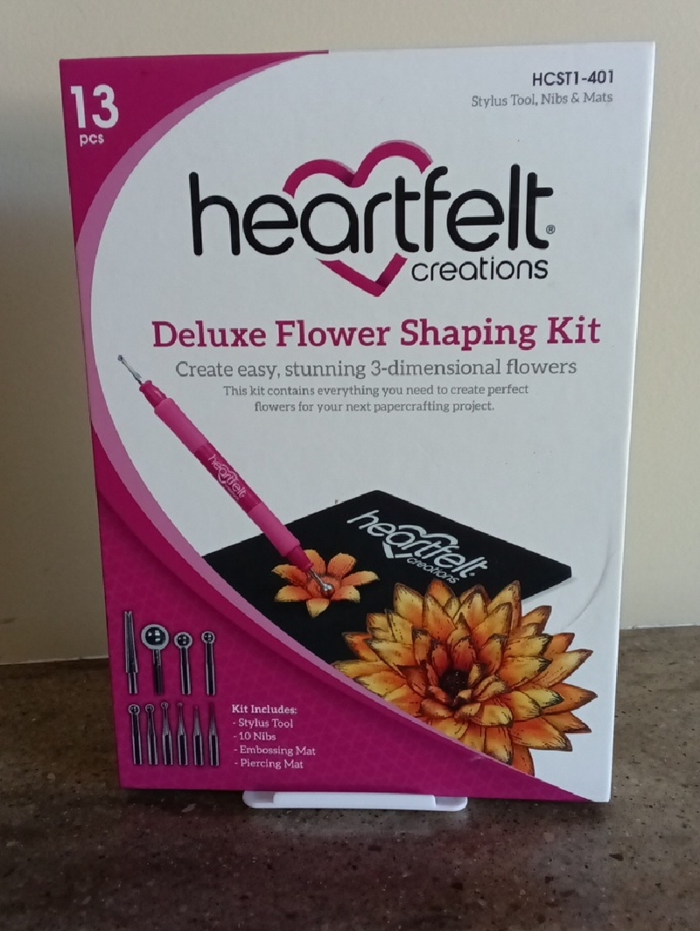Heartfelt Creations Deluxe Flower Shaping Kit - Pink & White Packaging